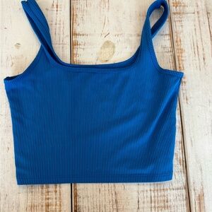 Hollister Vibrant Blue Ribbed Top Women’s size Medium